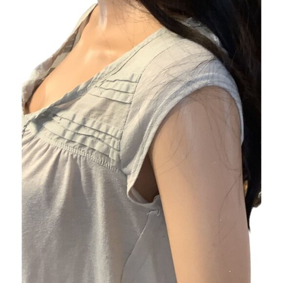 Aeropostale Linen Blend Sleeveless Top Medium Lagenlook Boho Relax - Picture 5 of 7